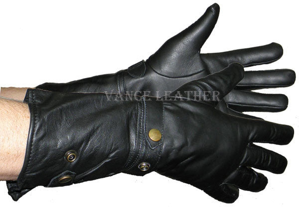 VL443 Lightweight Leather Gauntlet - Daytona Bikers Wear
