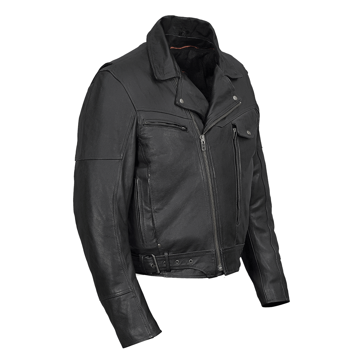 Vance Leather VL509 Men's Pistol Pete Premium Leather Jacket with Lower Padded Back