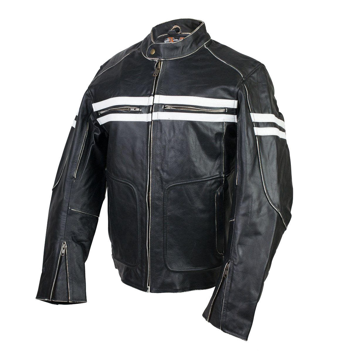 VL541 Vintage Premium Distressed Leather Motorcycle Jacket