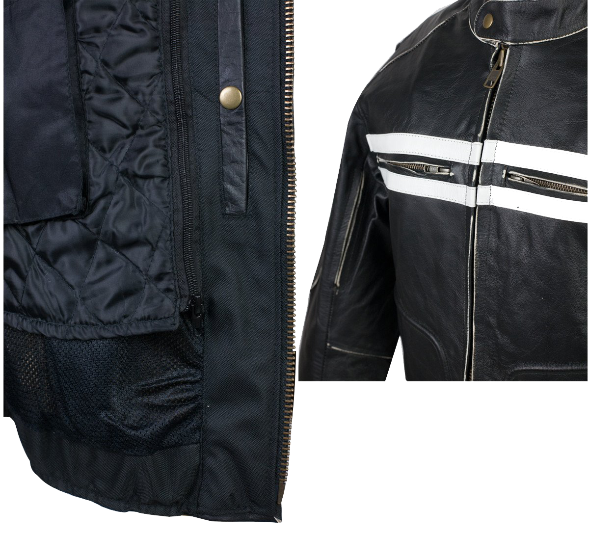 VL541 Vintage Premium Distressed Leather Motorcycle Jacket