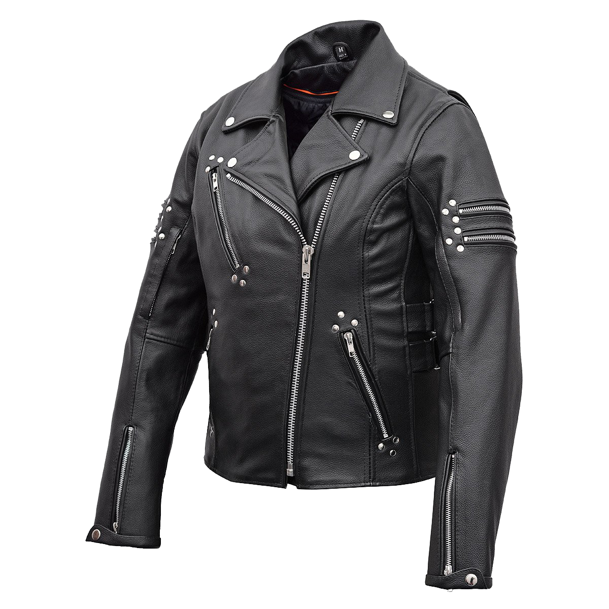 VL617 Ladies Premium Leather Jacket with Side Adjustments