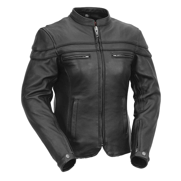 VL631 Vance Leather Ladies Racer Jacket with Zip Out Liner