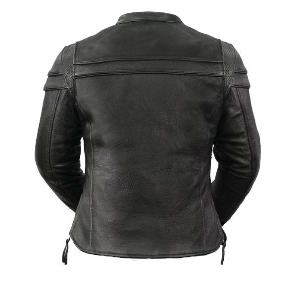 VL631 Vance Leather Ladies Racer Jacket with Zip Out Liner