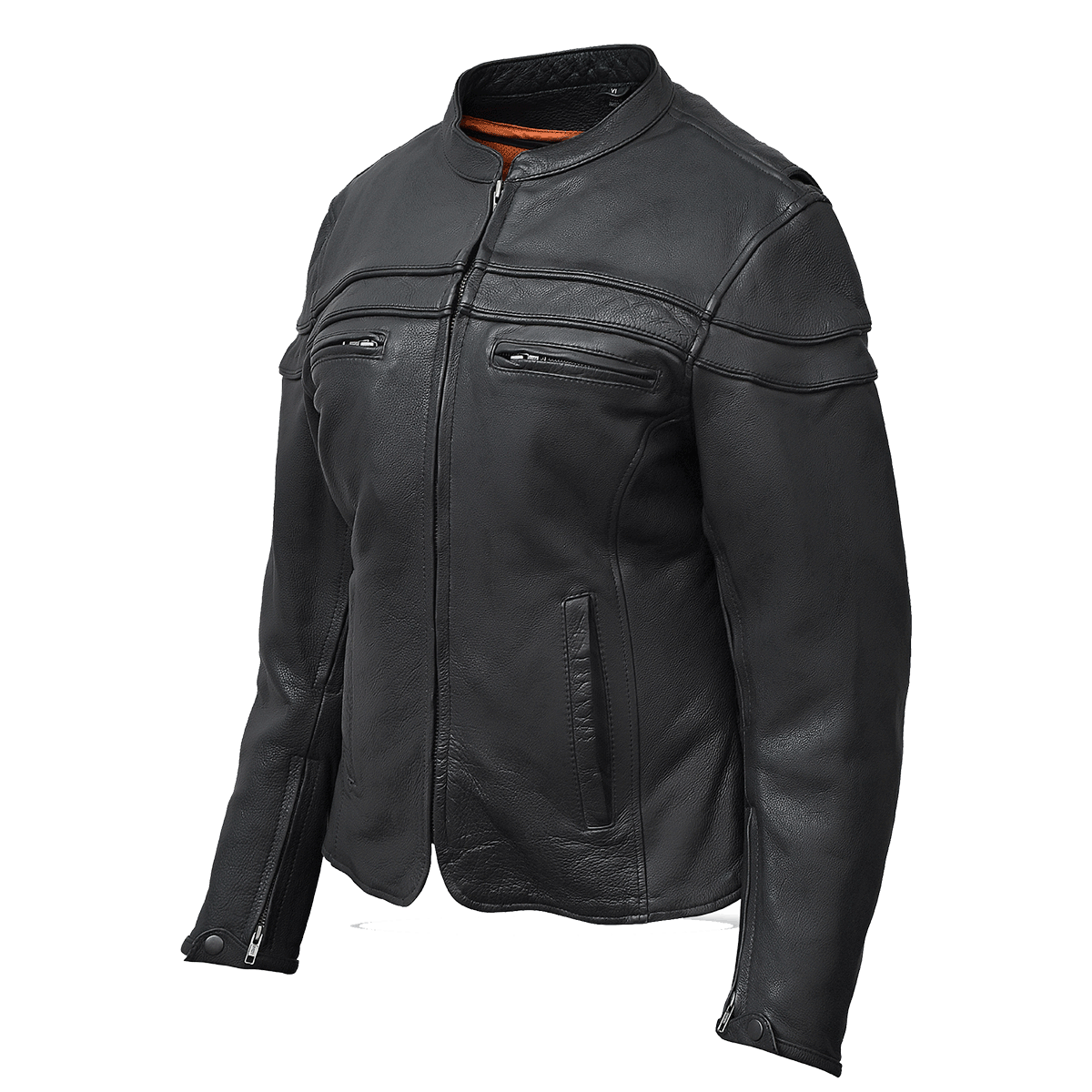 VL631 Vance Leather Ladies Racer Jacket with Zip Out Liner