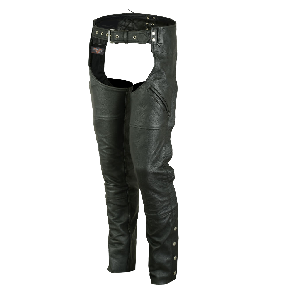 VL812 Vance Leather Premium Leather Deep Pocket Leather Chaps