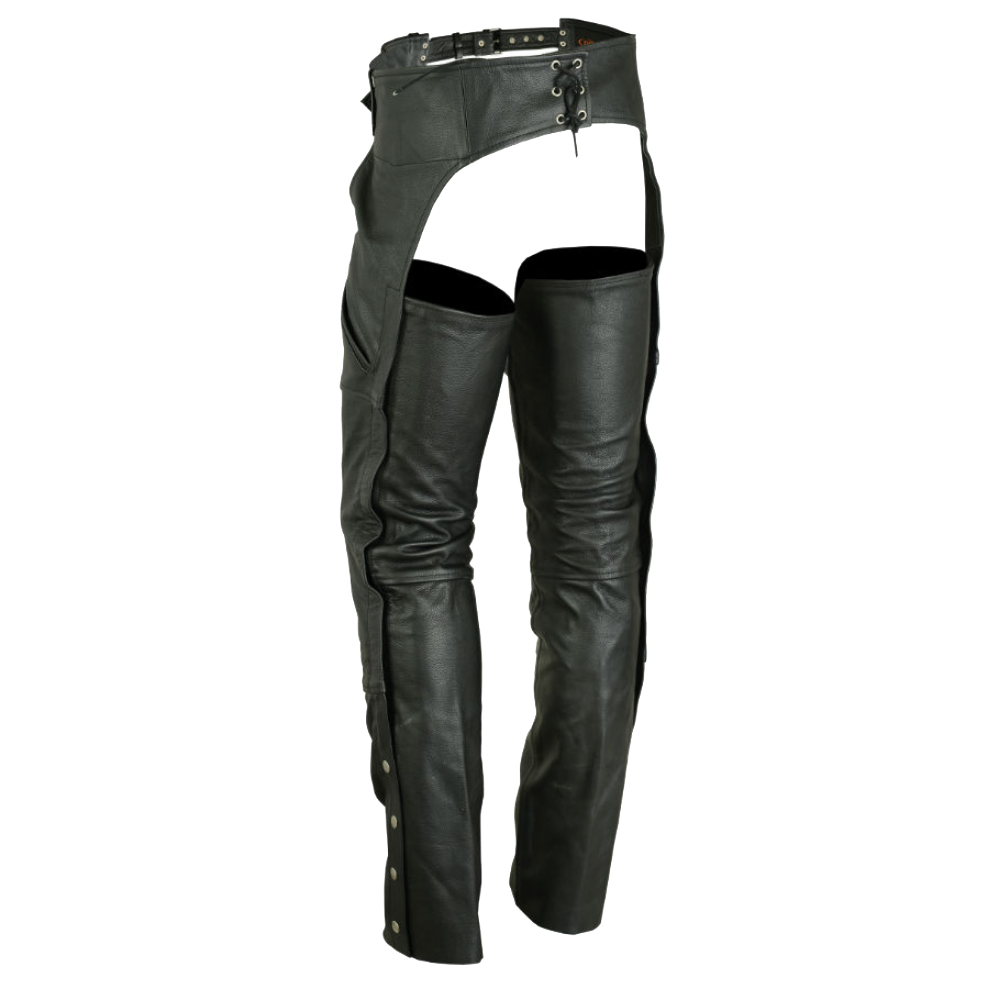 VL812 Vance Leather Premium Leather Deep Pocket Leather Chaps