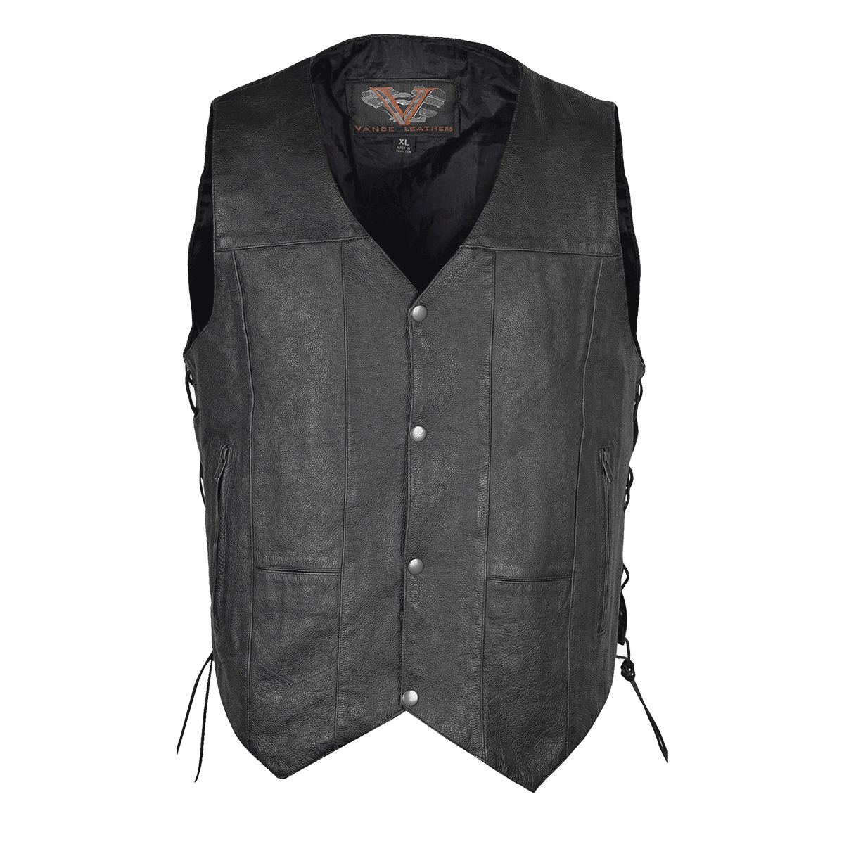 VL915 Men's Premium Ten Pocket Leather Vest