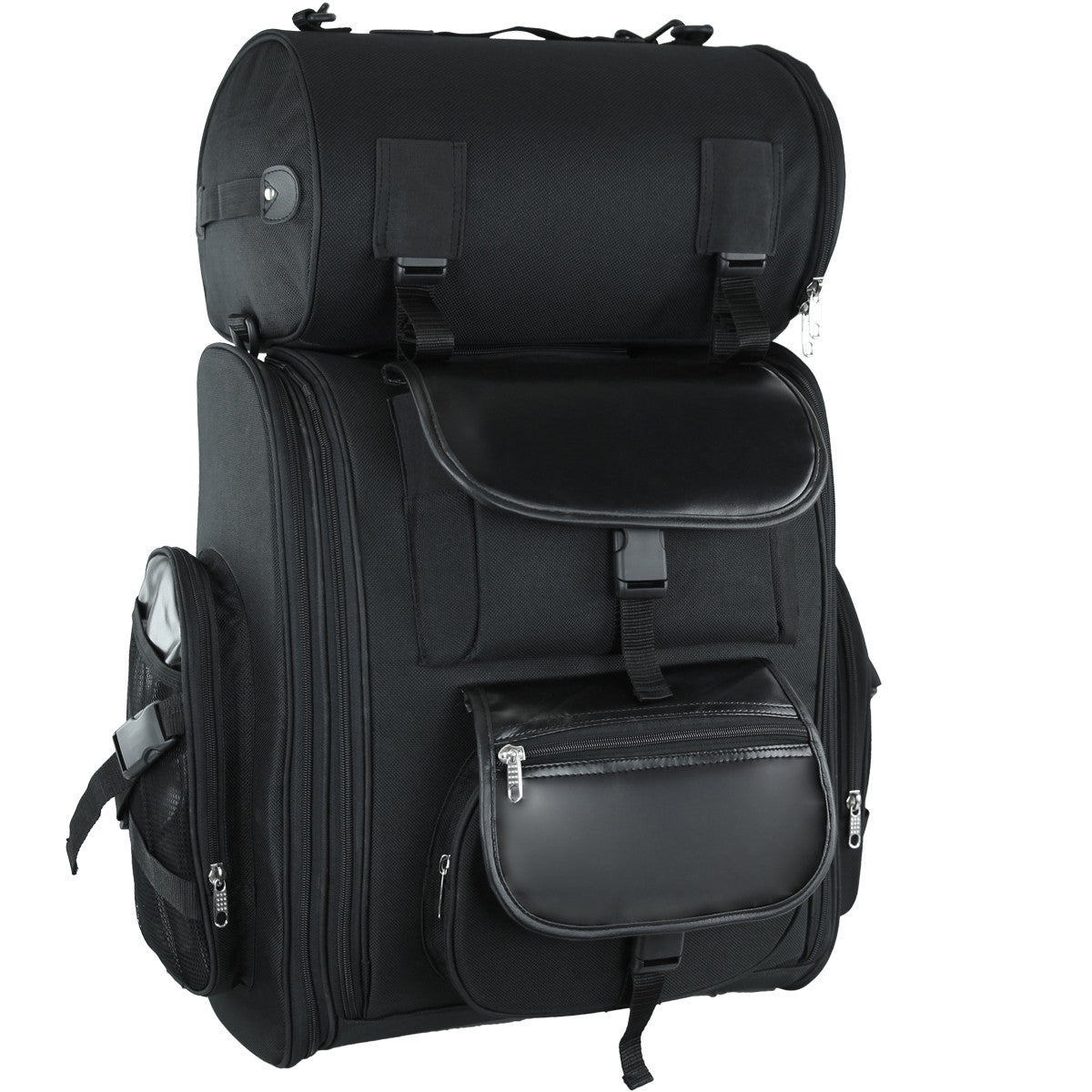 VS1351/52 Large Heavy Duty Sissy Bar Bag available in Plain or Studded - Daytona Bikers Wear