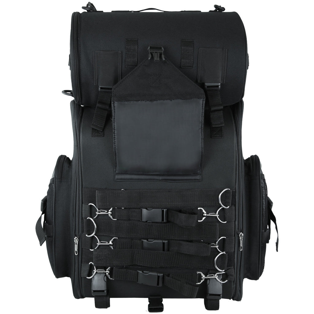 VS1351/52 Large Heavy Duty Sissy Bar Bag available in Plain or Studded - Daytona Bikers Wear