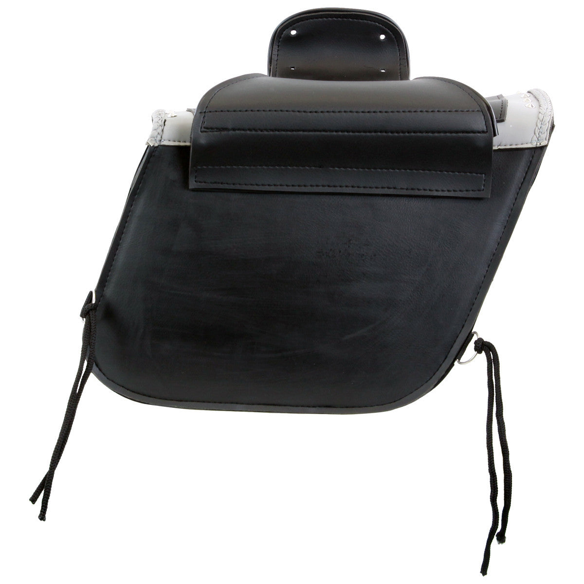 VS205DB Slanted Distressed Brown Concealed Carry Braided Saddlebags with and without Studs - Daytona Bikers Wear