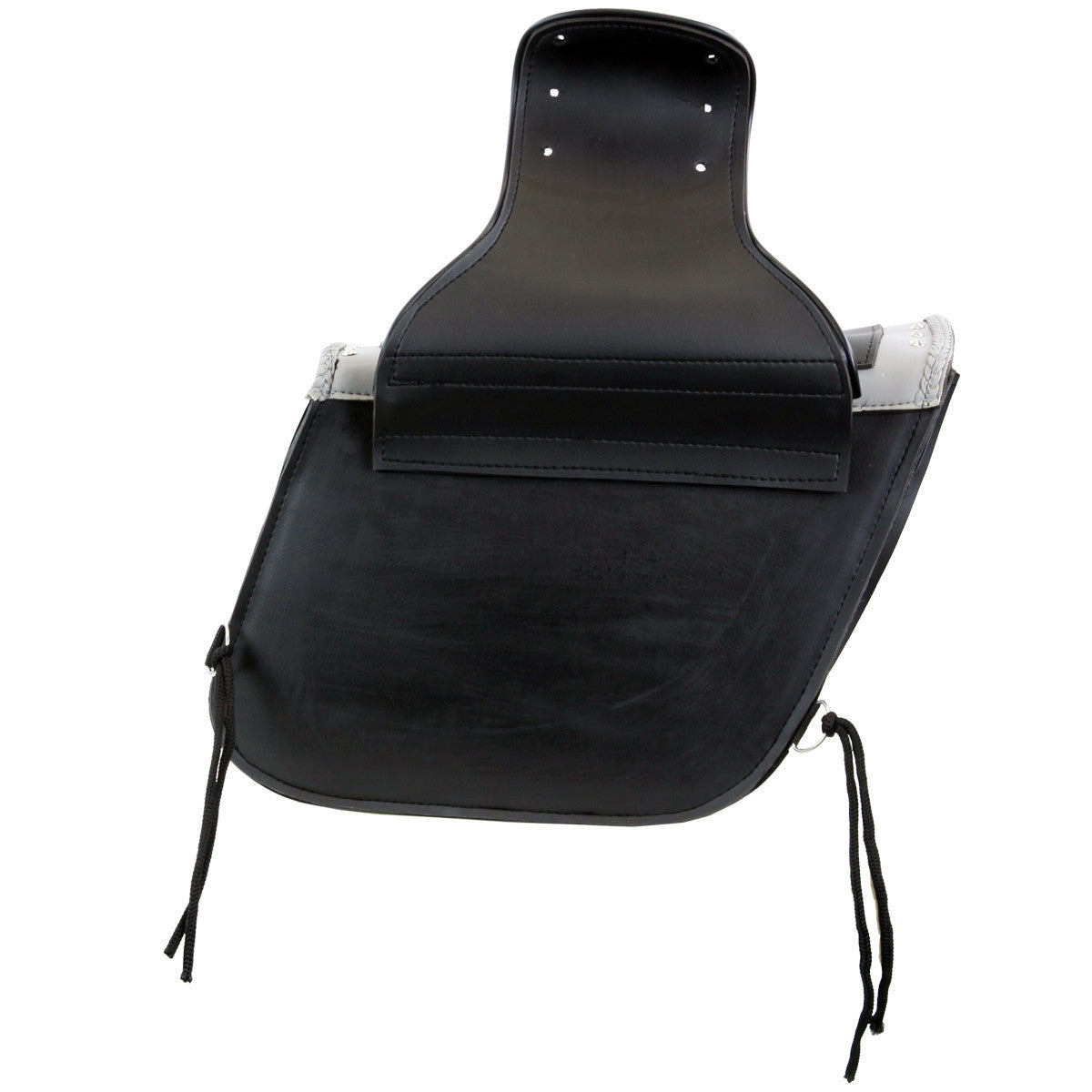 VS205DB Slanted Distressed Brown Concealed Carry Braided Saddlebags with and without Studs - Daytona Bikers Wear