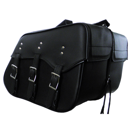 VS212 Vance Leather Medium 3 Strap Saddle Bag