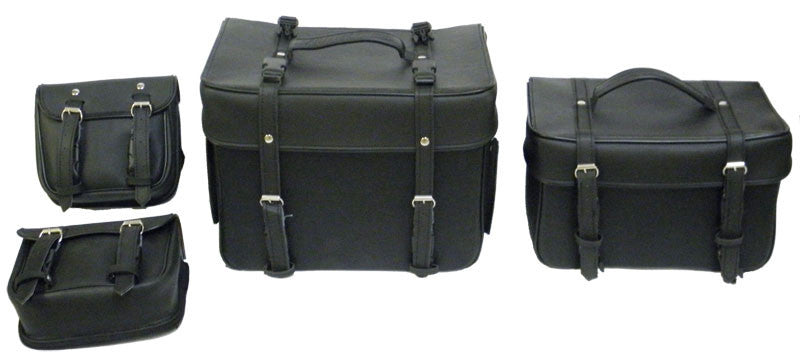 VS339 Vance Leather Large 4 Piece Sissy Bar Travel Pack - Daytona Bikers Wear