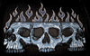 VS364 Vance Textile Trunk Bag w/Expandable Sides & Reflective Skull w/Colored Flame Embroidery - Daytona Bikers Wear