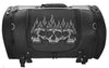 VS364 Vance Textile Trunk Bag w/Expandable Sides & Reflective Skull w/Colored Flame Embroidery - Daytona Bikers Wear