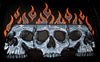 VS364 Vance Textile Trunk Bag w/Expandable Sides & Reflective Skull w/Colored Flame Embroidery - Daytona Bikers Wear
