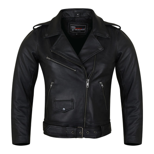 Vance Leather VL616 Ladies Premium Goatskin Classic Motorcycle Leather Jacket