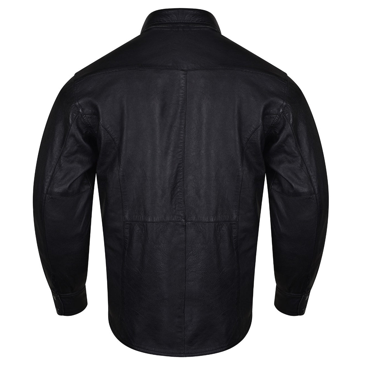 HMM504 High Mileage Black Lambskin Leather Shirt